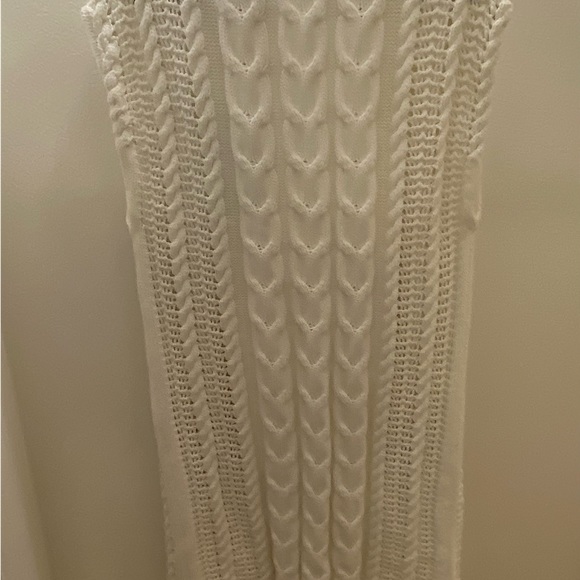 Alice + Olivia Ivory Jodi Cable-Knit Cardigan size L - Picture 4 of 4
